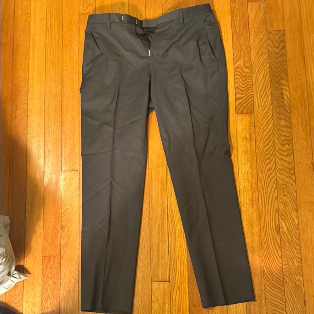 Hugo Boss Gray Dress Pants Classic Straight-Leg